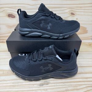 Under Armour UA Charged Assert 9 Womens Size 7.5 Black Shoe Sneaker Trainer NEW